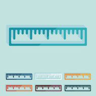 Flat design ruler N5