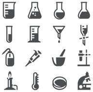 Chemistry Lab Icons Set 2