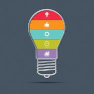 Light bulb infographics concept