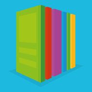 Group Of Colorful Books Illustration Isolated N3