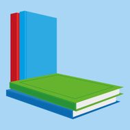 Group Of Colorful Books Illustration Isolated N6