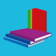 Group Of Colorful Books Illustration Isolated N7