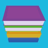 Group Of Colorful Books Illustration Isolated N8