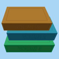 Group Of Colorful Books Illustration Isolated N9