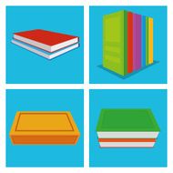 Set Of Different Book Illustrations Isolated N3