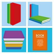 Set Of Different Book Illustrations Isolated N4