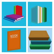 Set Of Different Book Illustrations Isolated N5