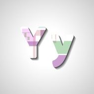 Colorful letter alphabet