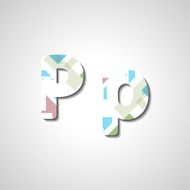 Colorful letter alphabet N4