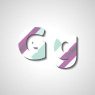 Colorful letter alphabet N5