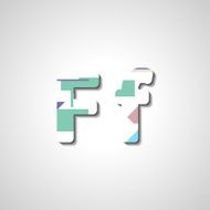 Colorful letter alphabet N6