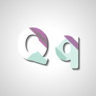 Colorful letter alphabet N15