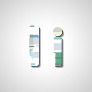 Colorful letter alphabet N16