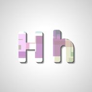 Colorful letter alphabet N17