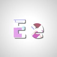 Colorful letter alphabet N18