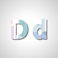 Colorful letter alphabet N19