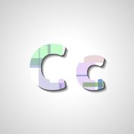Colorful letter alphabet N23