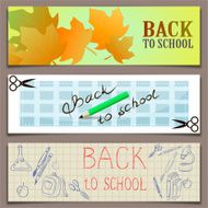 Back to school vectorial banner