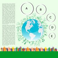 Go green concept Save world vector Illustration N9