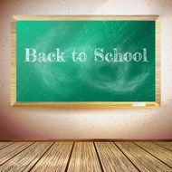 Chalkboard with Back to School text EPS10