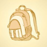 Sketch cute school backpack N2