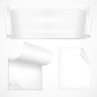 Set of white sheet papers N2