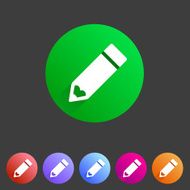 Flat pencil icon colorful icon N2