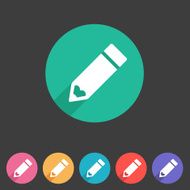 Flat pencil icon colorful icon N4