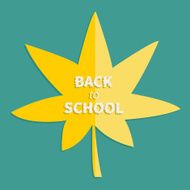 Autumn yellow maple leaf Back to school