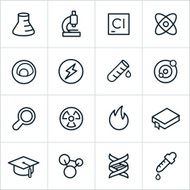 Black Science Icons - Line Style