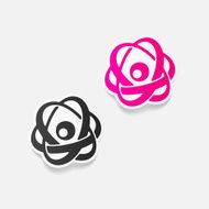 realistic design element atom N37