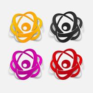realistic design element atom N38