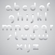 Geometric modern style digital letters alphabet N2