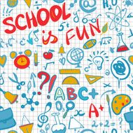 Hand Drawn School Supplies Pattern N2