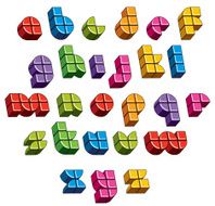 3d futuristic font made with boxes vector bright letters