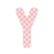 Pink squares pattern alphabet Y