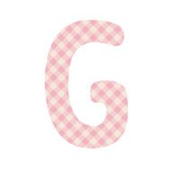 Pink squares pattern alphabet G