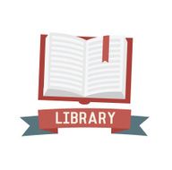 Library concept design retro design on white background clean vector