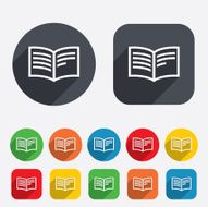 Book sign icon Open book symbol N10