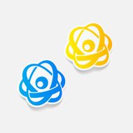 realistic design element atom N41