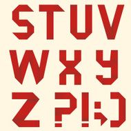 Ribbon red Alphabet