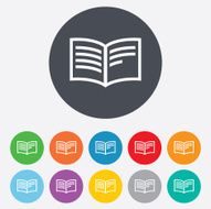 Book sign icon Open book symbol N11