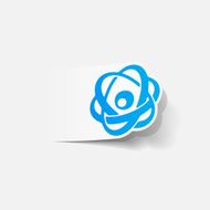 realistic design element atom N44