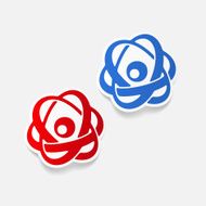 realistic design element atom N45