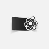 realistic design element atom N46