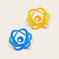 realistic design element atom N49