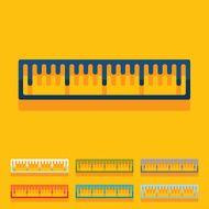 Flat design ruler N7