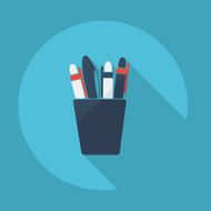 Flat modern design with shadow vector icons pencil-case