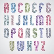 Messy dirty texture covered letters of bold condensed poster hea