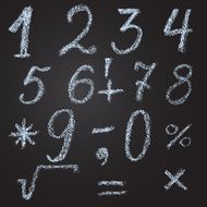 sketch of numbers and mathematical signs